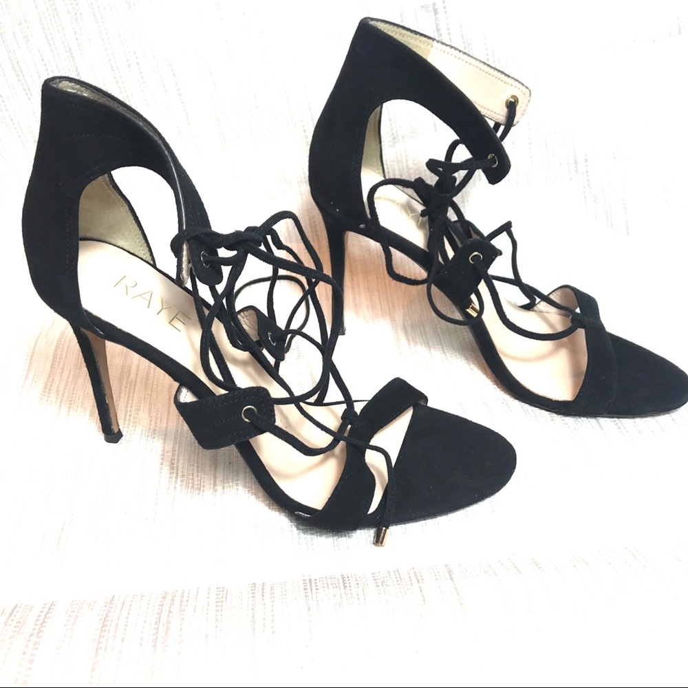 RAYE BYRON Suede HEEL IN BLACK - Picture 2 of 4